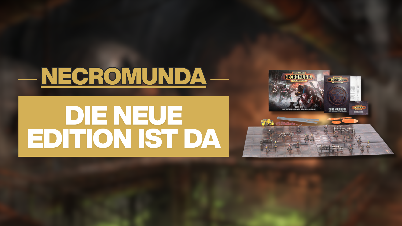 Necromunda: Die neue Edition ist da. Blick in die Unterstadt mit rostigen Stegen und Schmiedelicht