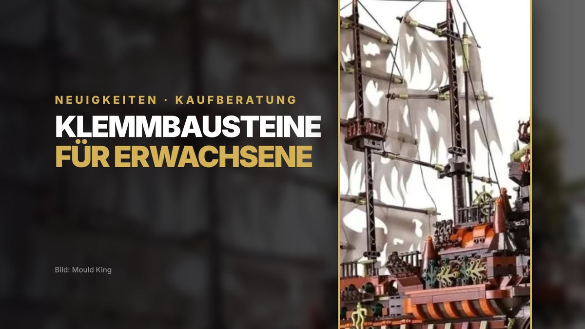 Großes Piratenschiff aus Klemmbausteinen von Mould King