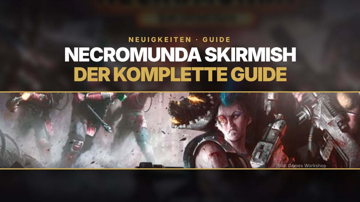 Artwork aus Necromunda Skirmish mit kämpfenden Gangs in der Unterstadt