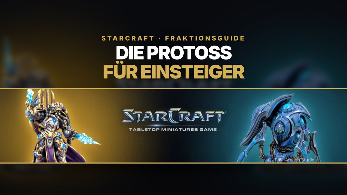 Bemalte Protoss-Miniaturen Artanis und Stalker aus StarCraft