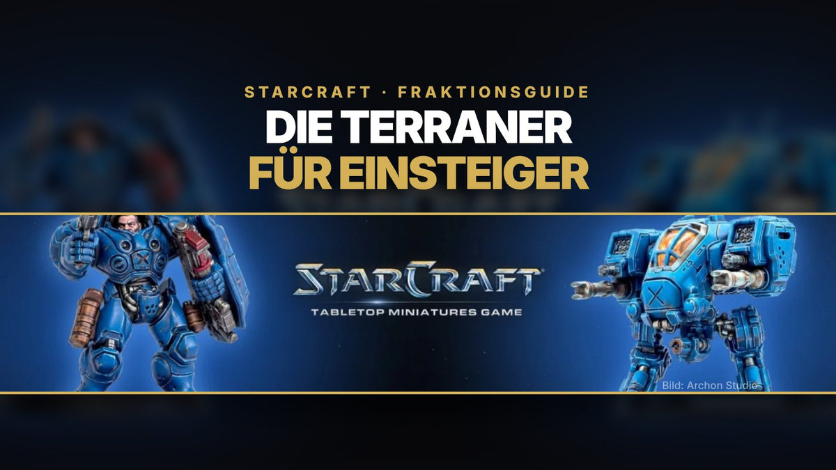 Bemalte Terraner-Miniaturen Marine und Goliath aus StarCraft