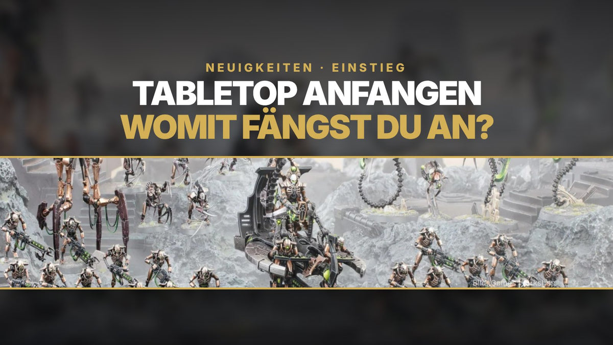 Bemalte Necron-Armee auf grauem Gelände
