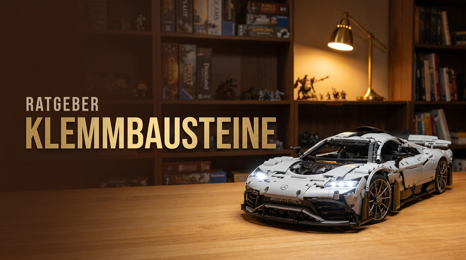 Klemmbausteine-Ratgeber — Modell auf warmem Holztisch, Heros Corner