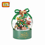 LOZ 1304 Weihnachtsbaum Weihnachtskugel Klemmbaustein-Modell, Gesamtansicht