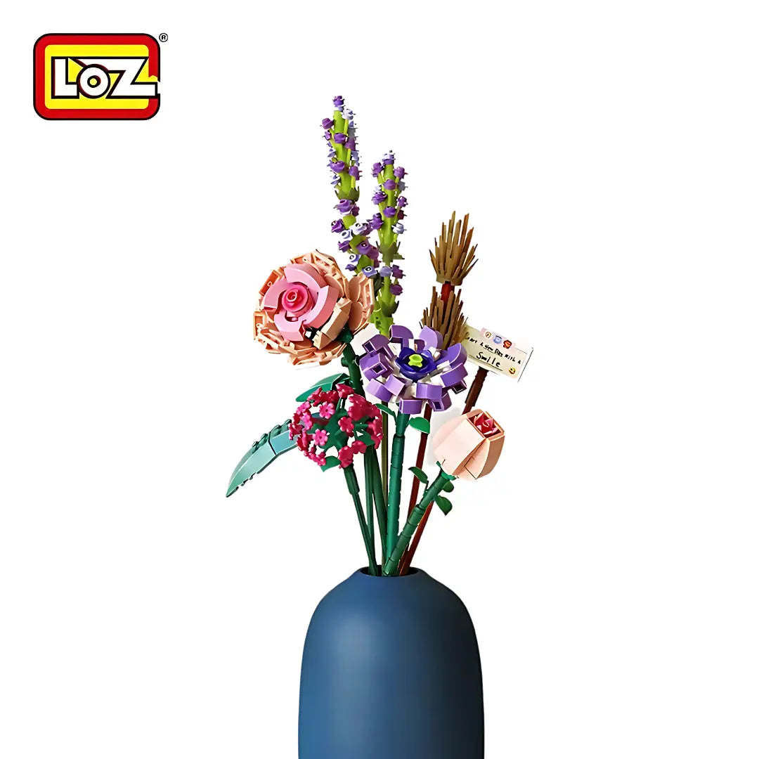 LOZ 1657 Blumenstrauß Ägäis Klemmbaustein-Modell, Gesamtansicht des Straußes