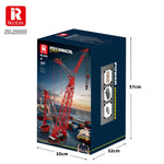 Reobrix 22028 Ring-Kran Klemmbaustein-Modell, Gesamtansicht des Krans