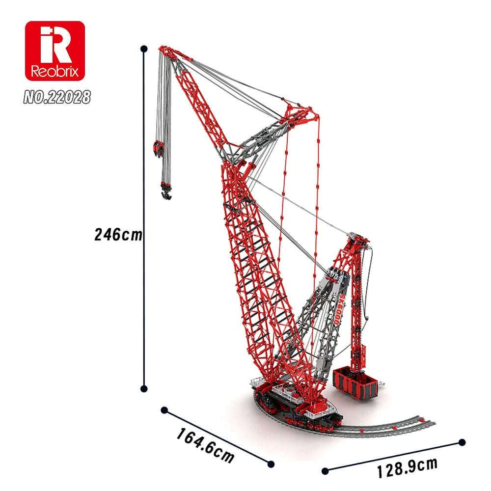 Reobrix 22028 Ring-Kran Klemmbaustein-Modell, Ansicht des kompletten Sets