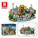 Reobrix 55015 Duskvale Sanctum Klemmbaustein-Modell, Ansicht des kompletten Sets
