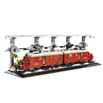 Reobrix 66034 Weihnachtszug Klemmbaustein-Modell, Dampflok mit Tender und Waggons in voller Länge