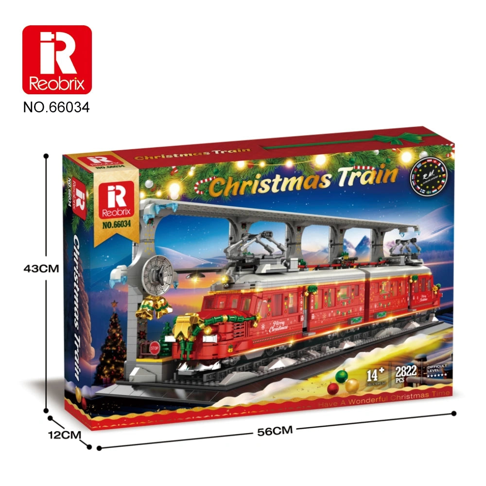 Reobrix 66034 Weihnachtszug Klemmbaustein-Modell, Verpackung des Sets