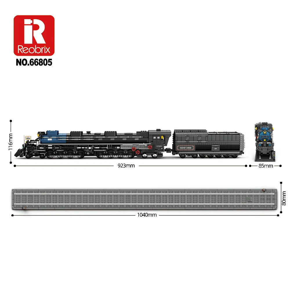 Reobrix 66805 Big Boy Klemmbaustein-Modell, Ansicht des kompletten Sets