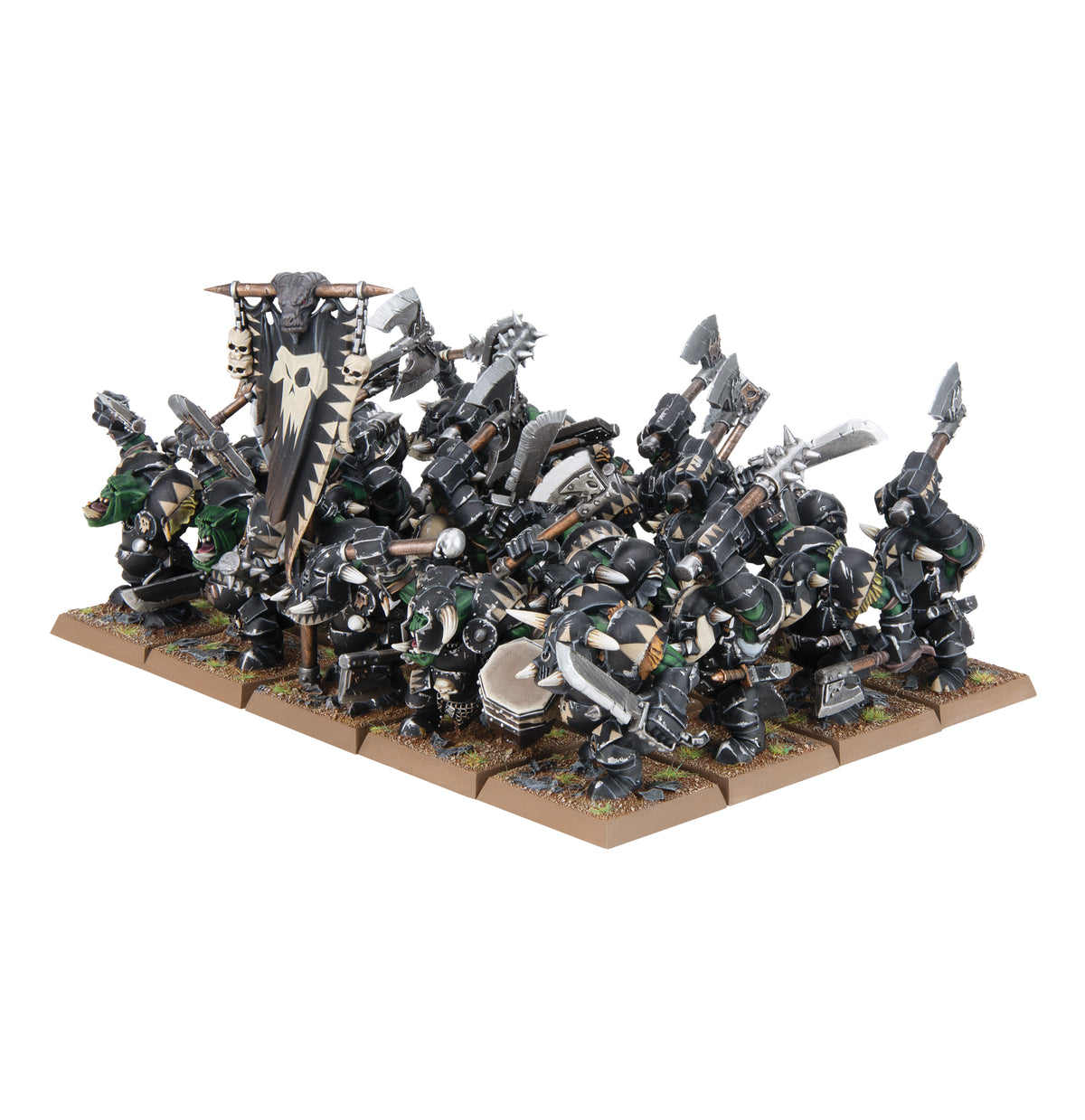Warhammer: The Old World Black Orc Mob, bemalte Einheit