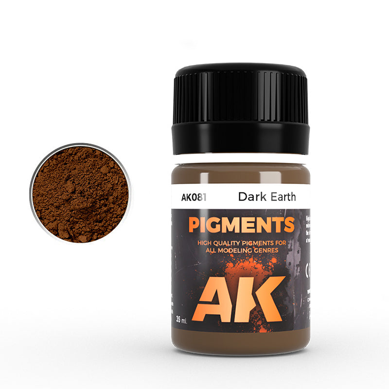 AK Interactive Pigment Dark Earth (AK081), Weathering-Pigment, 35 ml