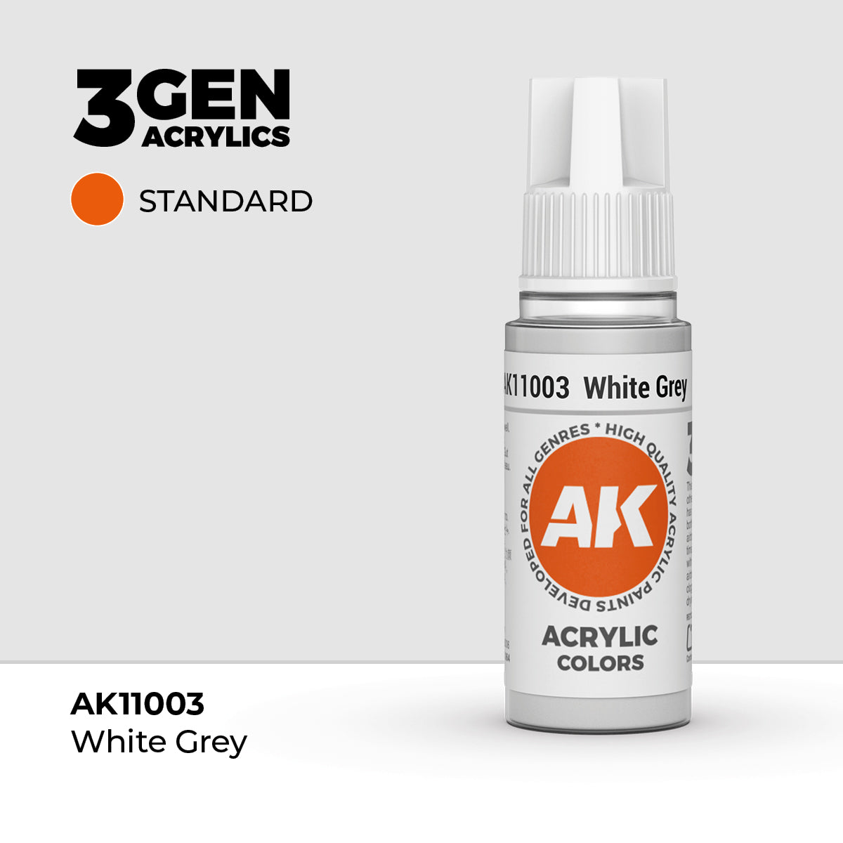AK Interactive 3G Acrylic White Grey (AK11003), 17 ml, Acrylfarbe