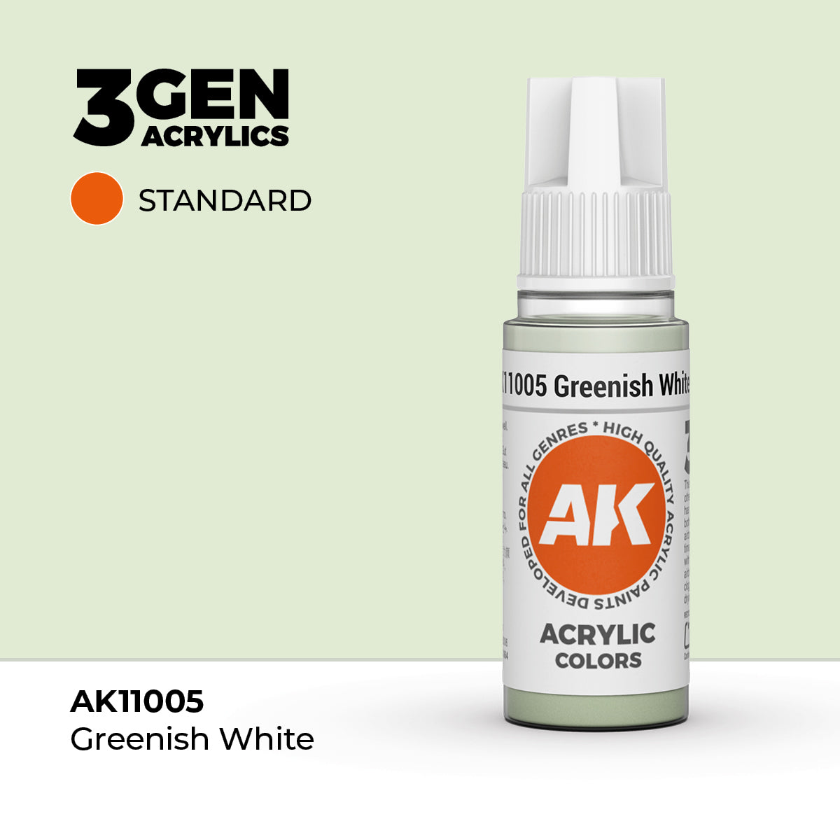 AK Interactive 3G Acrylic Greenish White (AK11005), 17 ml, Acrylfarbe