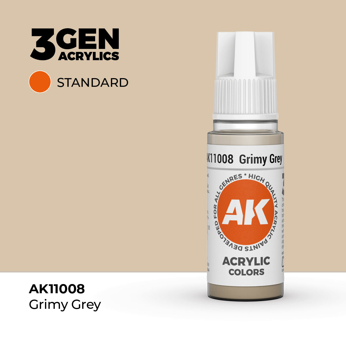 AK Interactive 3G Acrylic Grimy Grey (AK11008), 17 ml, Acrylfarbe