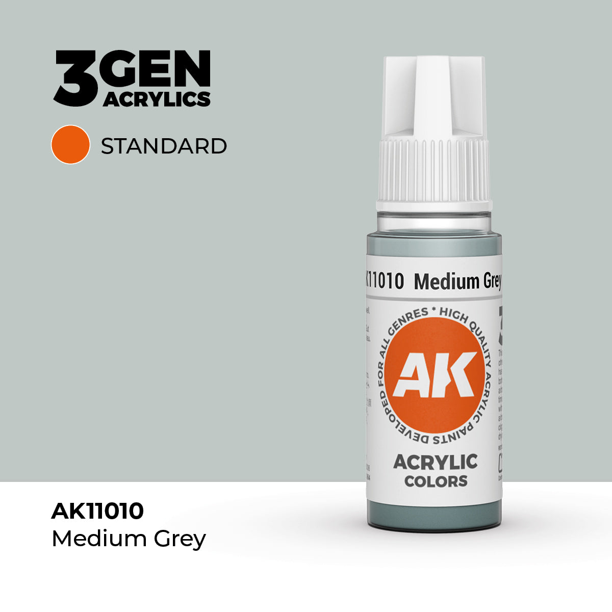 AK Interactive 3G Acrylic Medium Grey (AK11010), 17 ml, Acrylfarbe