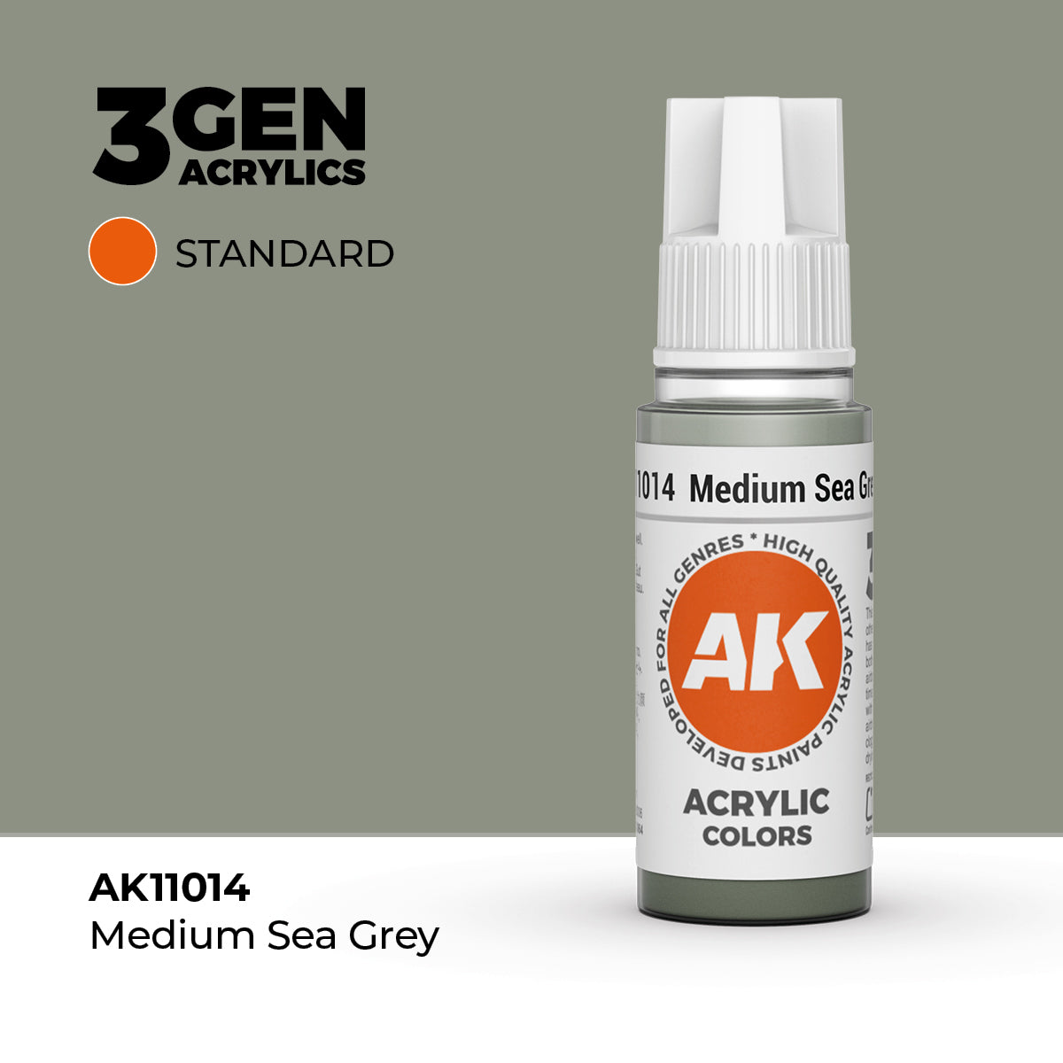 AK Interactive 3G Acrylic Medium Sea Grey (AK11014), 17 ml, Acrylfarbe