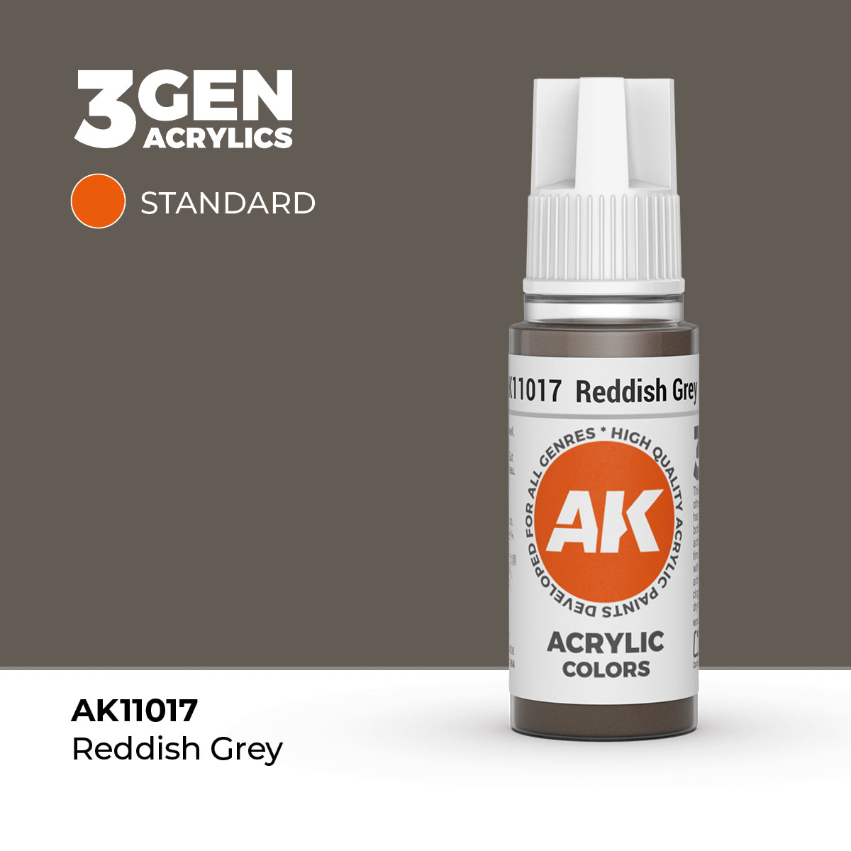 AK Interactive 3G Acrylic Reddish Grey (AK11017), 17 ml, Acrylfarbe