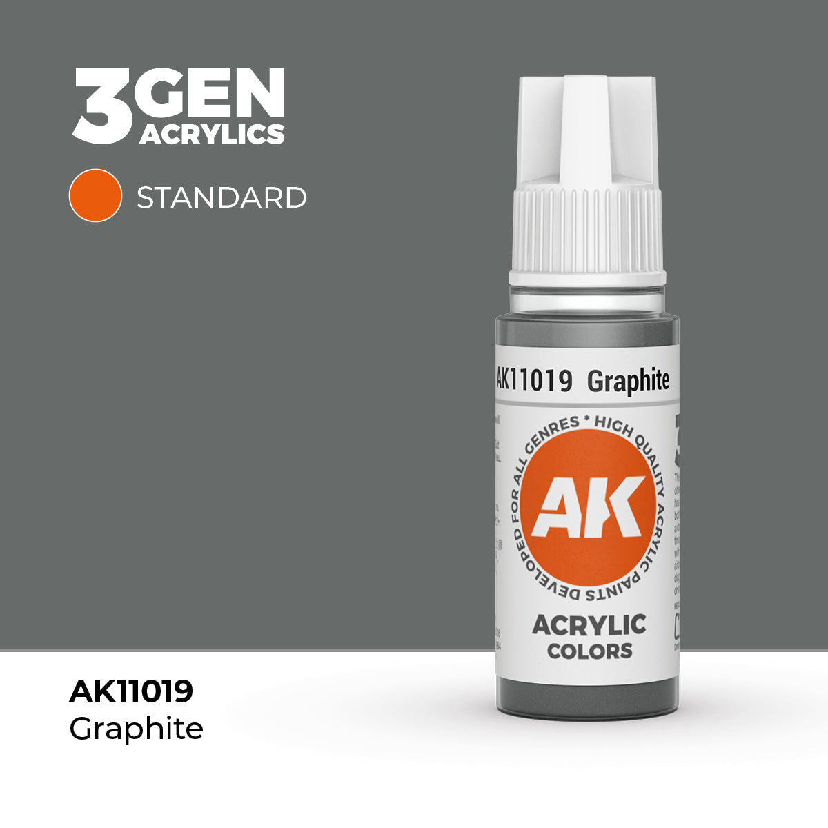 AK Interactive 3G Acrylic Graphite (AK11019), 17 ml, Acrylfarbe