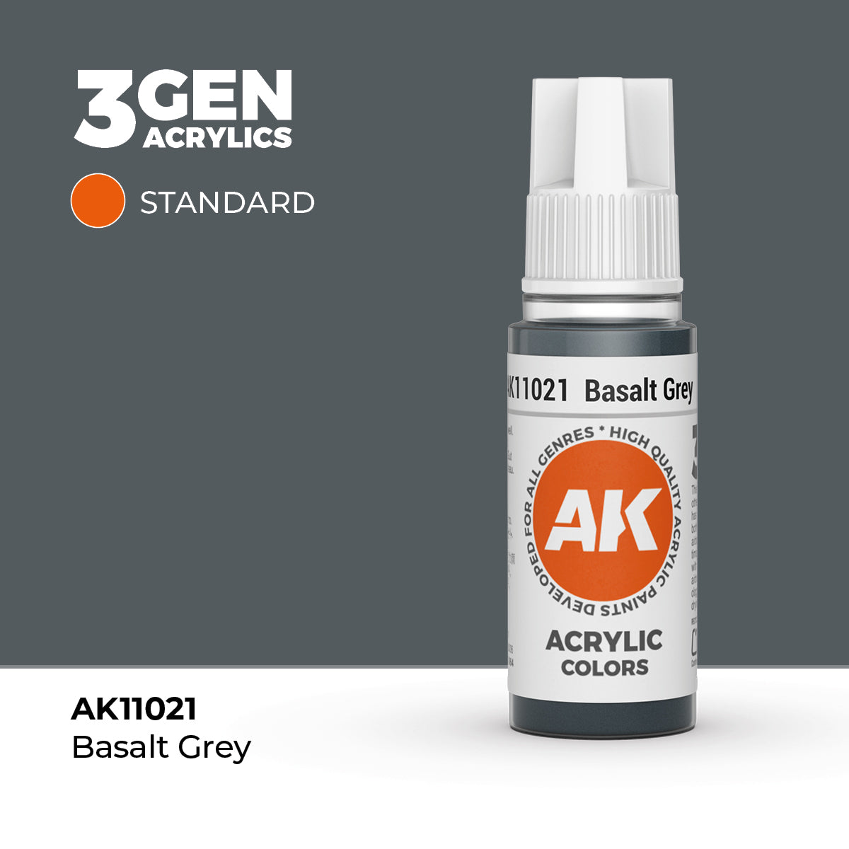AK Interactive 3G Acrylic Basalt Grey (AK11021), 17 ml, Acrylfarbe