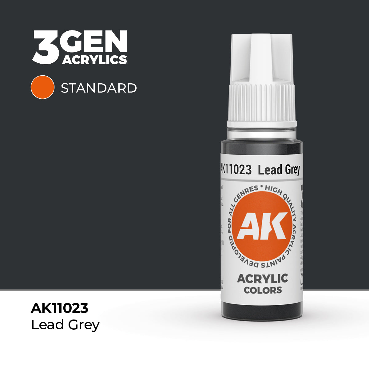 AK Interactive 3G Acrylic Lead Grey (AK11023), 17 ml, Acrylfarbe