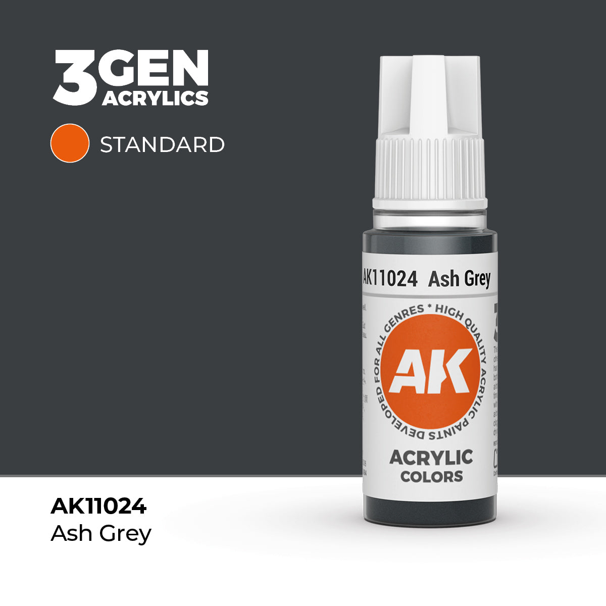 AK Interactive 3G Acrylic Ash Grey (AK11024), 17 ml, Acrylfarbe