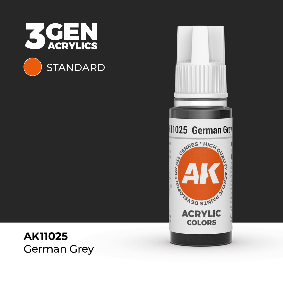 AK Interactive 3G Acrylic German Grey (AK11025), 17 ml, Acrylfarbe