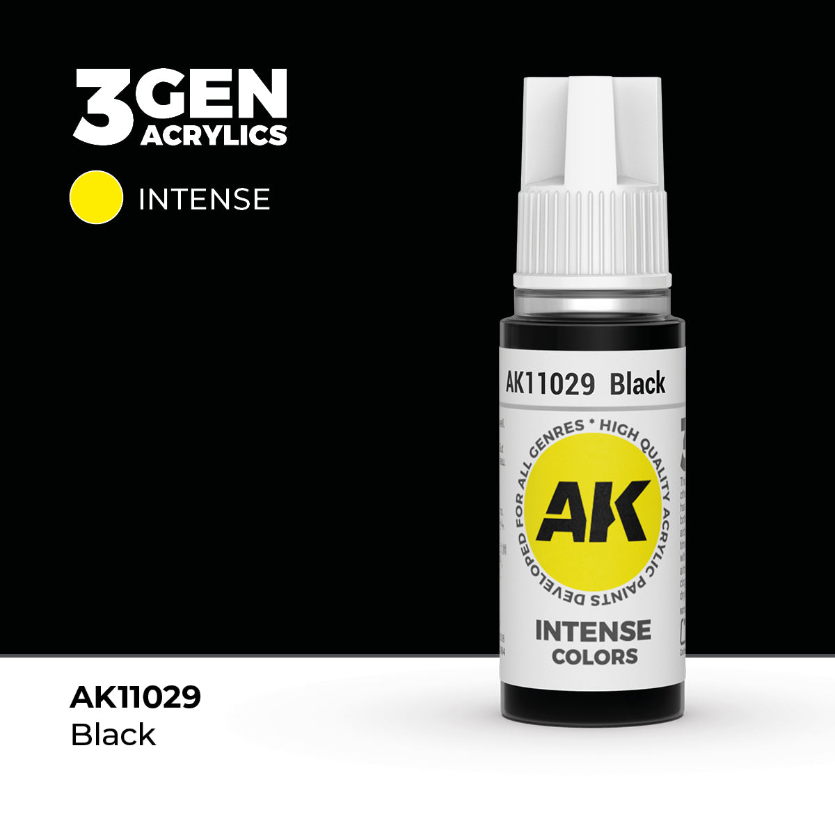 AK Interactive 3G Acrylic Black (AK11029), 17 ml, Acrylfarbe