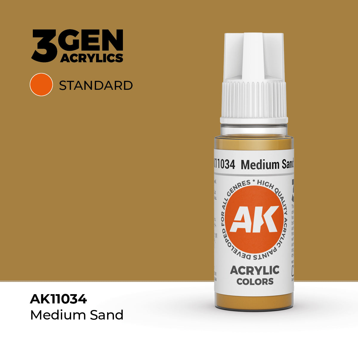 AK Interactive 3G Acrylic Medium Sand (AK11034), 17 ml, Acrylfarbe
