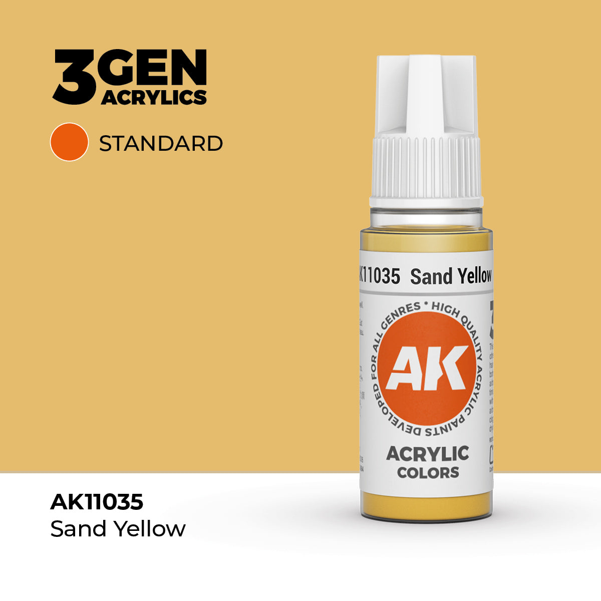 AK Interactive 3G Acrylic Sand Yellow (AK11035), 17 ml, Acrylfarbe