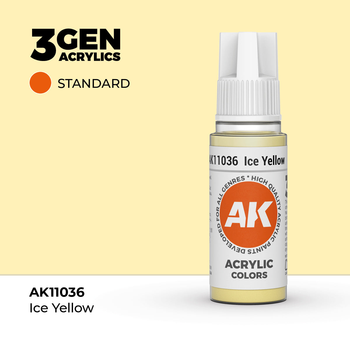 AK Interactive 3G Acrylic Ice Yellow (AK11036), 17 ml, Acrylfarbe