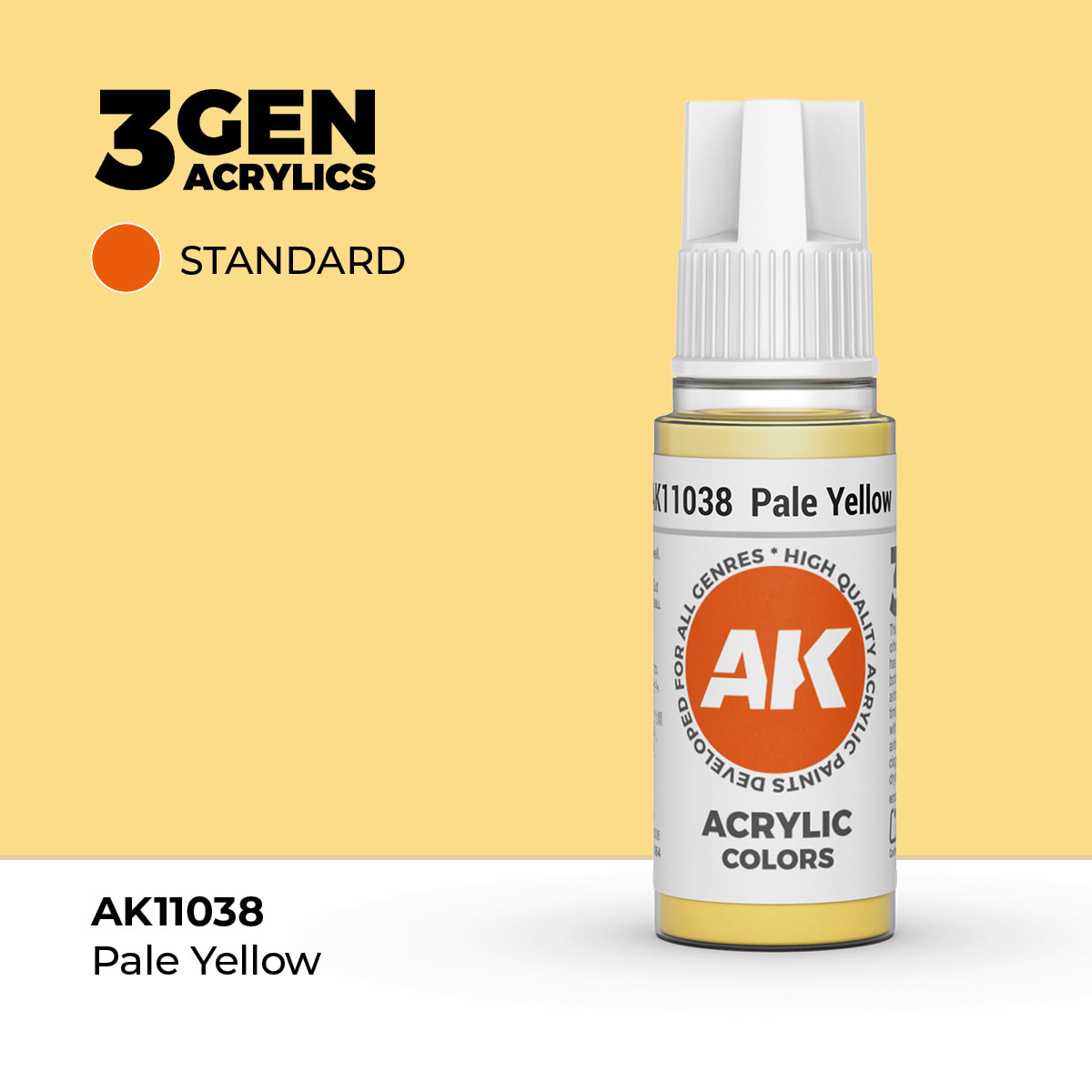 AK Interactive 3G Acrylic Pale Yellow (AK11038), 17 ml, Acrylfarbe