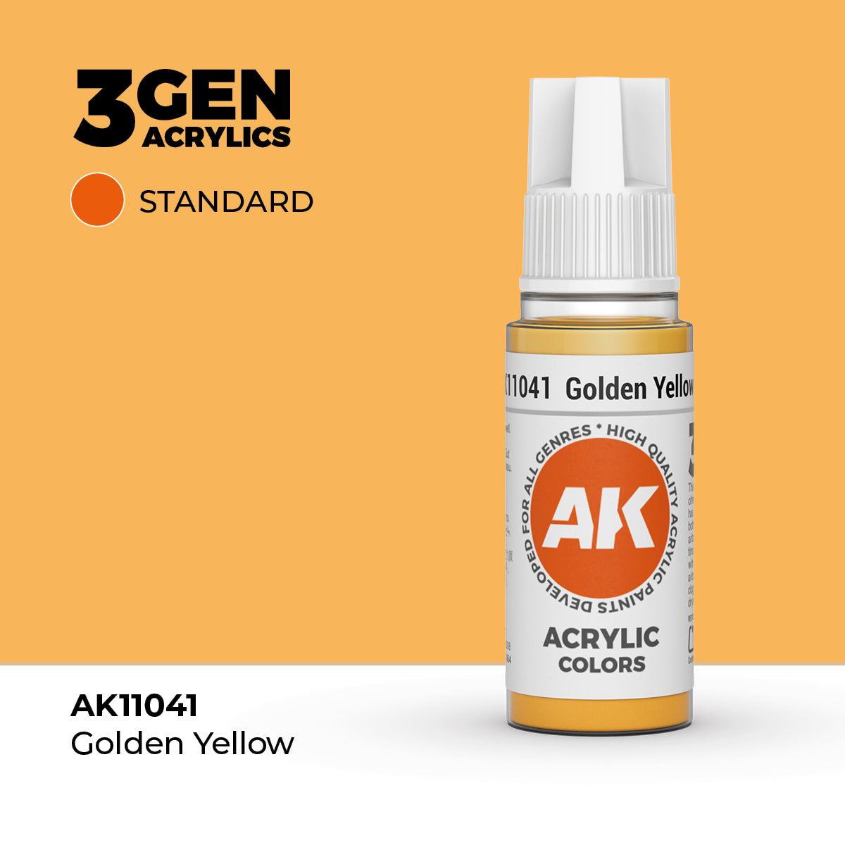 AK Interactive 3G Acrylic Golden Yellow (AK11041), 17 ml, Acrylfarbe