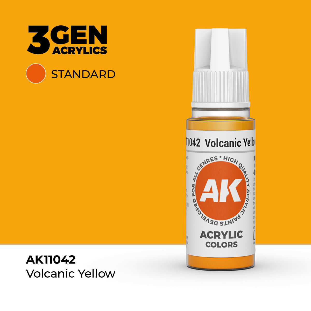 AK Interactive 3G Acrylic Volcanic Yellow (AK11042), 17 ml, Acrylfarbe