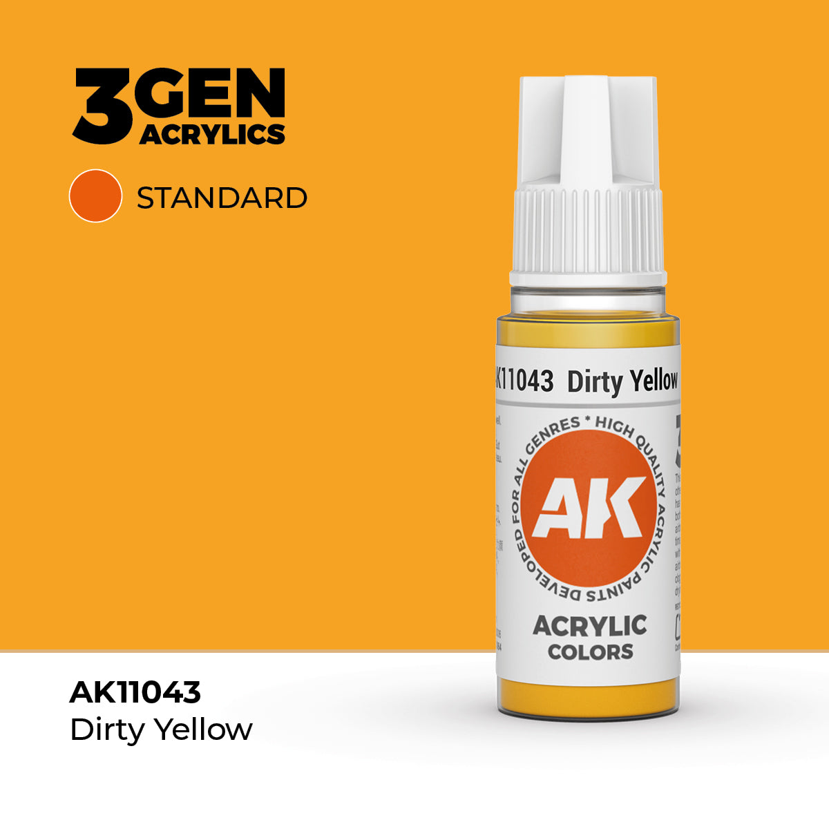 AK Interactive 3G Acrylic Dirty Yellow (AK11043), 17 ml, Acrylfarbe