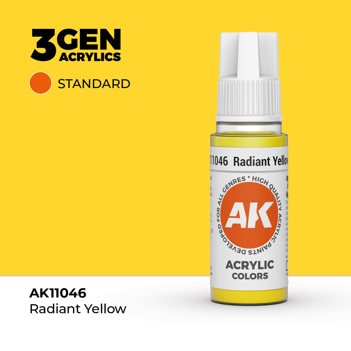 AK Interactive 3G Acrylic Radiant Yellow (AK11046), 17 ml, Acrylfarbe