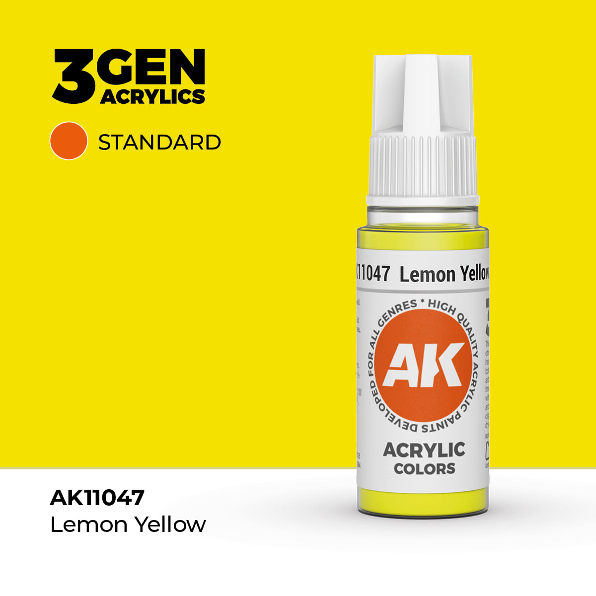AK Interactive 3G Acrylic Lemon Yellow (AK11047), 17 ml, Acrylfarbe