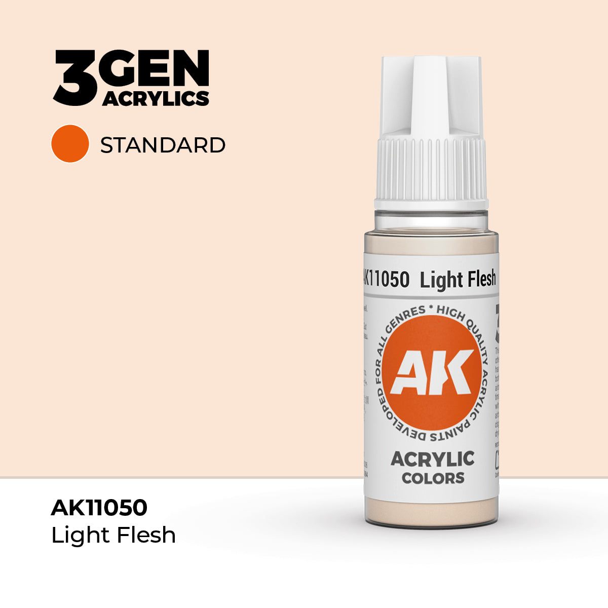 AK Interactive 3G Acrylic Light Flesh (AK11050), 17 ml, Acrylfarbe