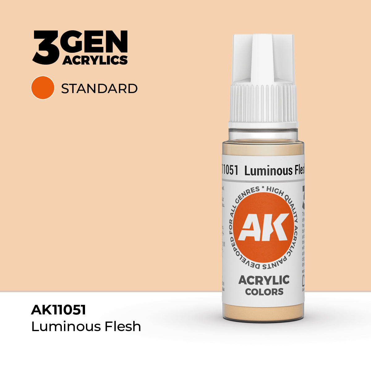 AK Interactive 3G Acrylic Luminous Flesh (AK11051), 17 ml, Acrylfarbe
