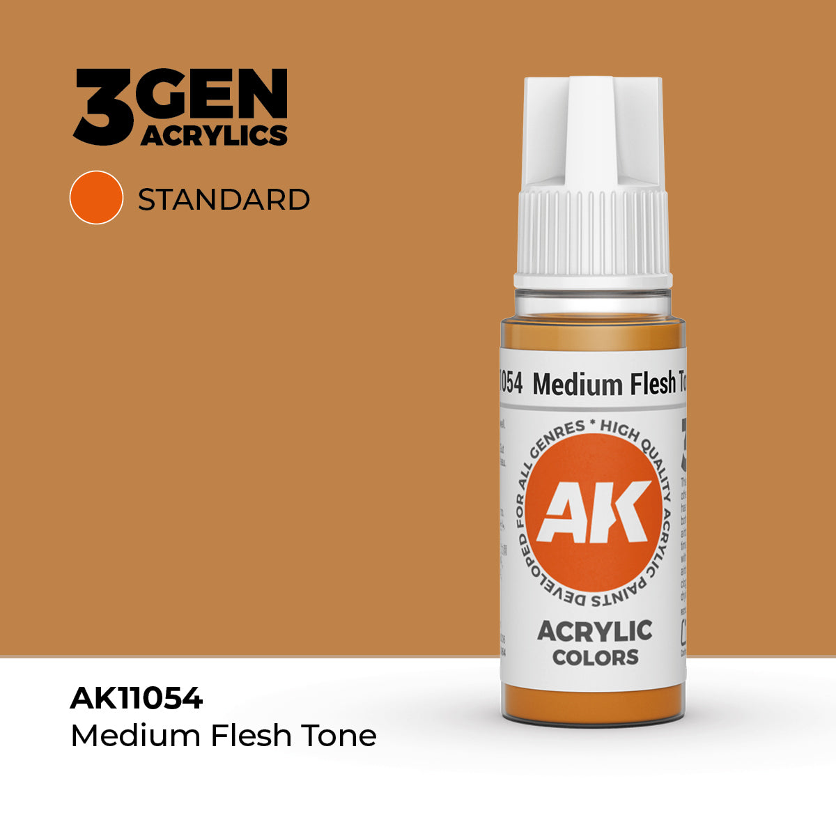 AK Interactive 3G Acrylic Medium Flesh Tone (AK11054), 17 ml, Acrylfarbe