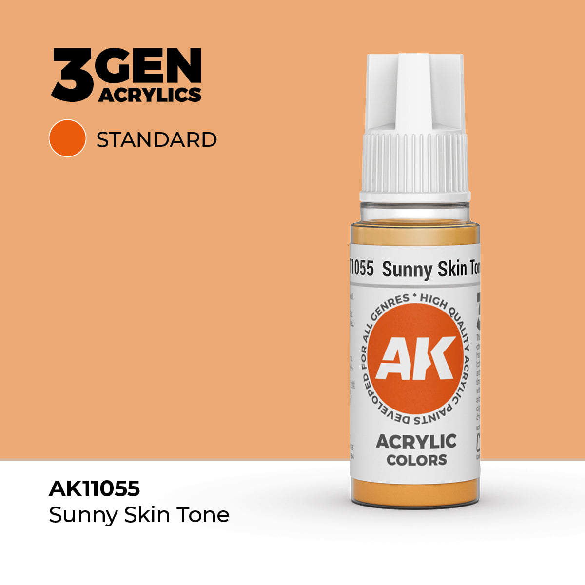 AK Interactive 3G Acrylic Sunny Skin Tone (AK11055), 17 ml, Acrylfarbe