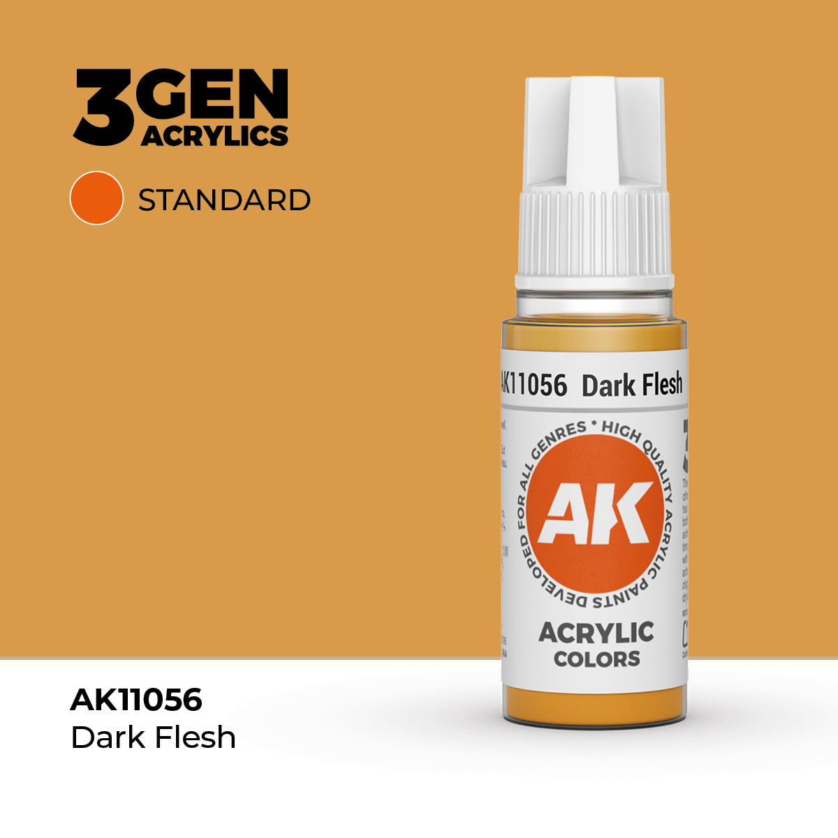 AK Interactive 3G Acrylic Dark Flesh (AK11056), 17 ml, Acrylfarbe