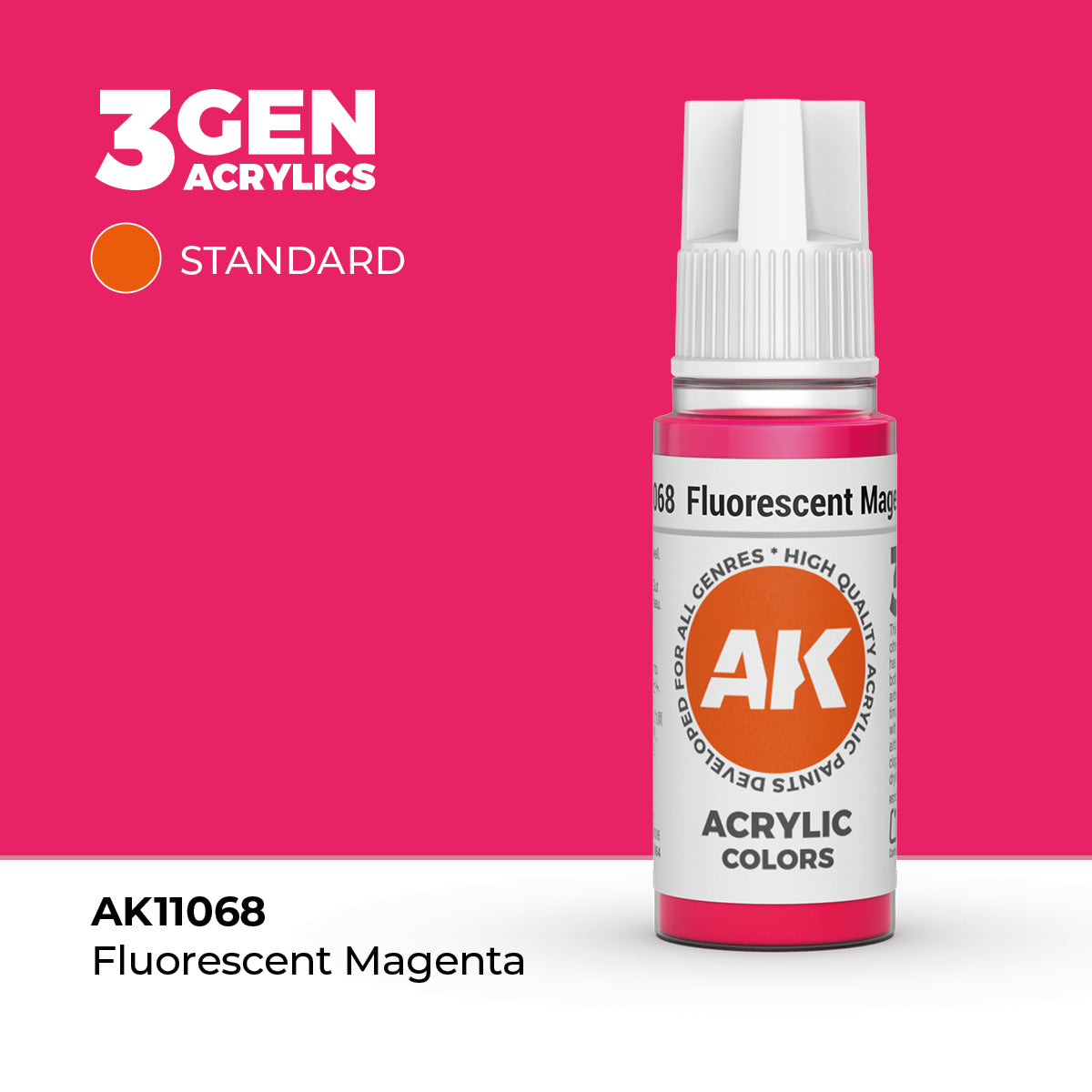 AK Interactive 3G Acrylic Fluorescent Magenta (AK11068), 17 ml, Acrylfarbe