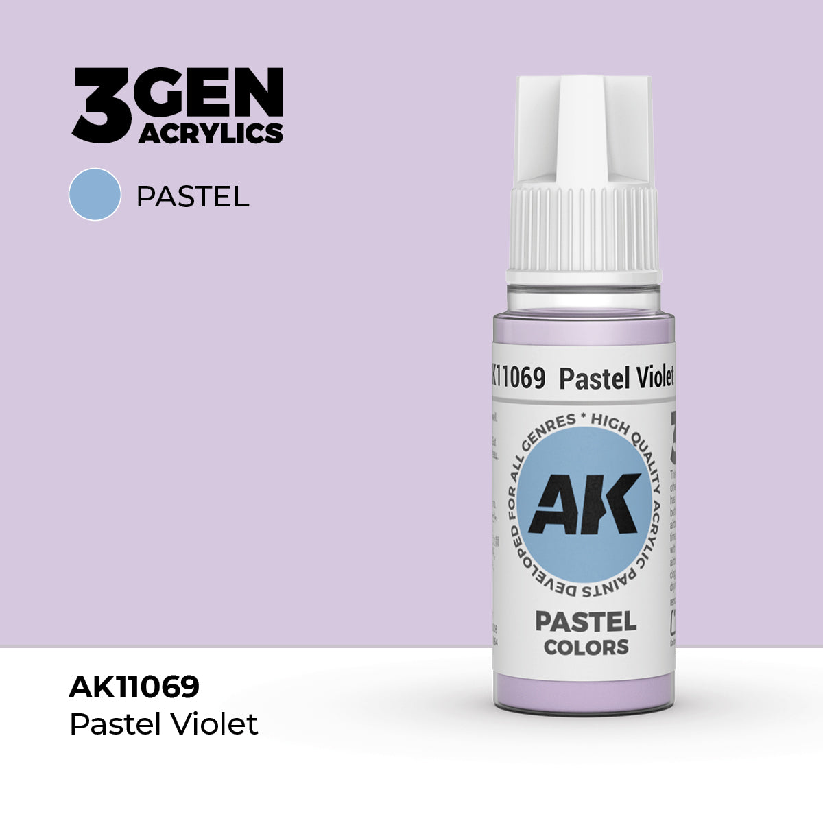 AK Interactive 3G Acrylic Pastel Violet (AK11069), 17 ml, Acrylfarbe