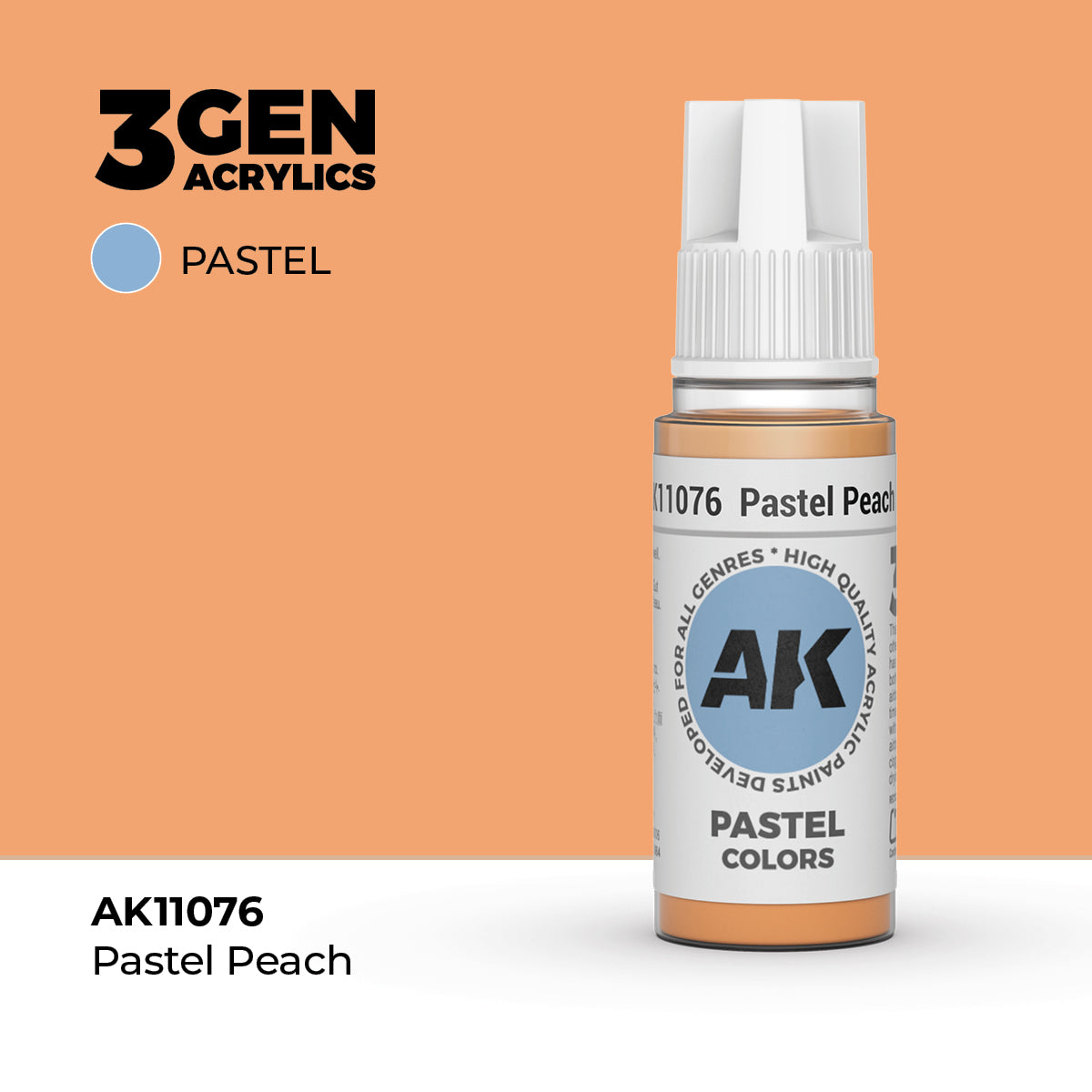 AK Interactive 3G Acrylic Pastel Peach (AK11076), 17 ml, Acrylfarbe
