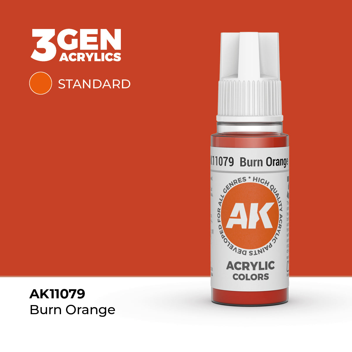 AK Interactive 3G Acrylic Burn Orange (AK11079), 17 ml, Acrylfarbe