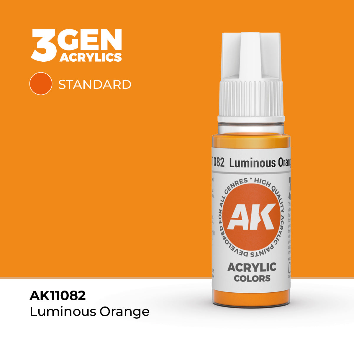 AK Interactive 3G Acrylic Luminous Orange (AK11082), 17 ml, Acrylfarbe