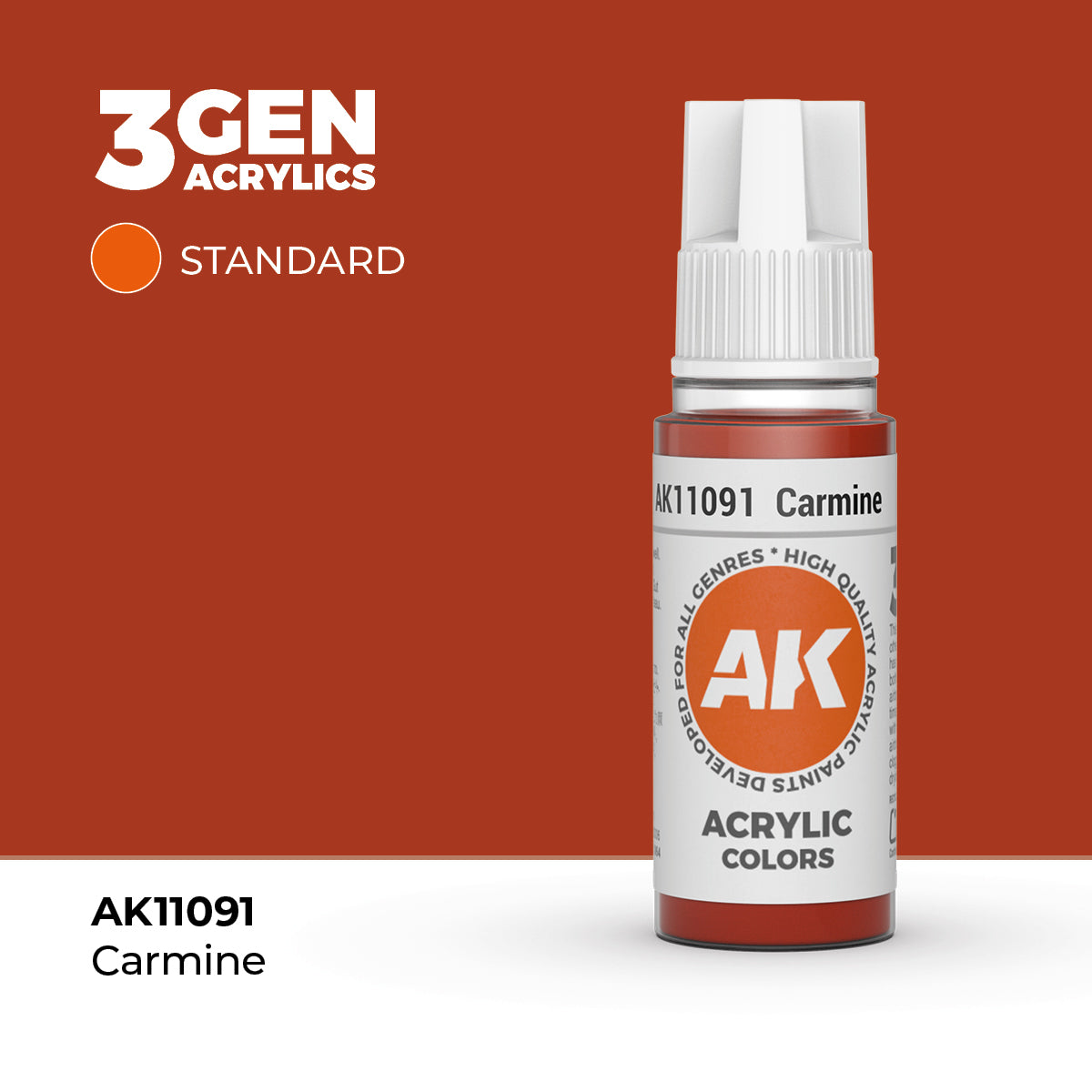 AK Interactive 3G Acrylic Carmine (AK11091), 17 ml, Acrylfarbe