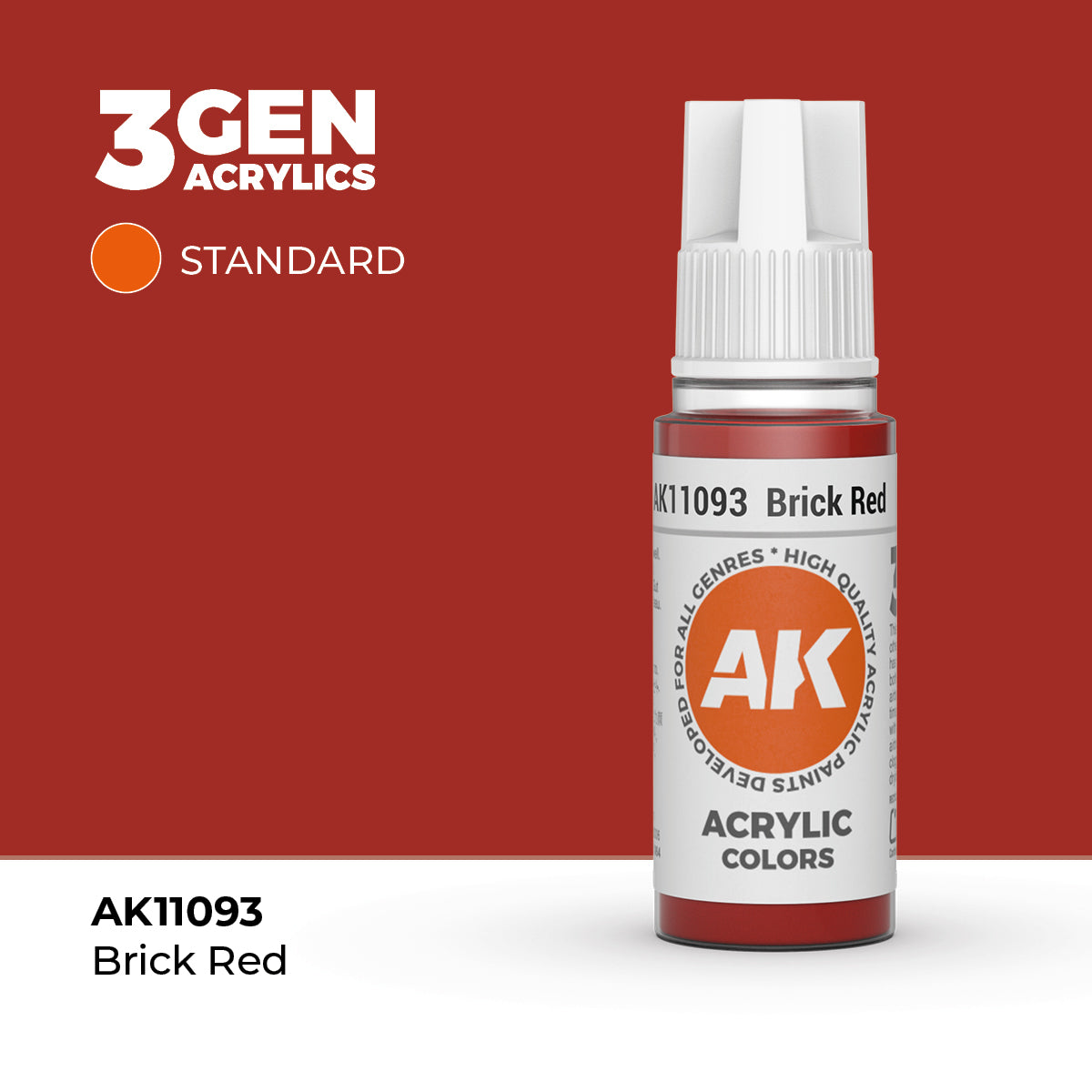 AK Interactive 3G Acrylic Brick Red (AK11093), 17 ml, Acrylfarbe